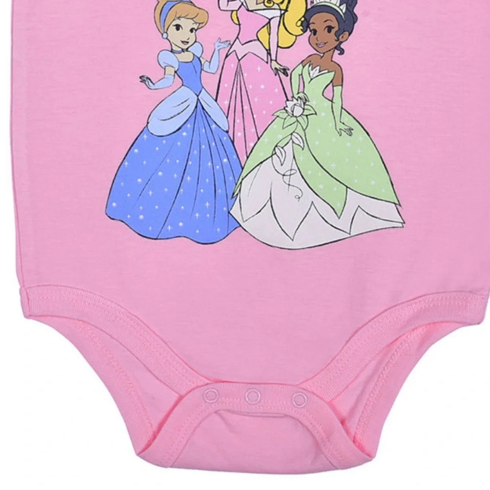 Disney Princess Baby Bodysuit – 18M | Pink Short Sleeve Snap-On Romper